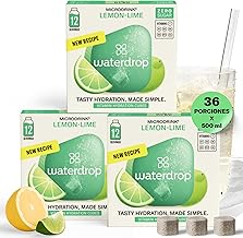 Waterdrop Lemon Lime - Fruit Flavor Mix, 36 Flavoring Tablets for Water, Sugar Free Drinks, Water Flavors: Lime - Lemon, Instant Soda