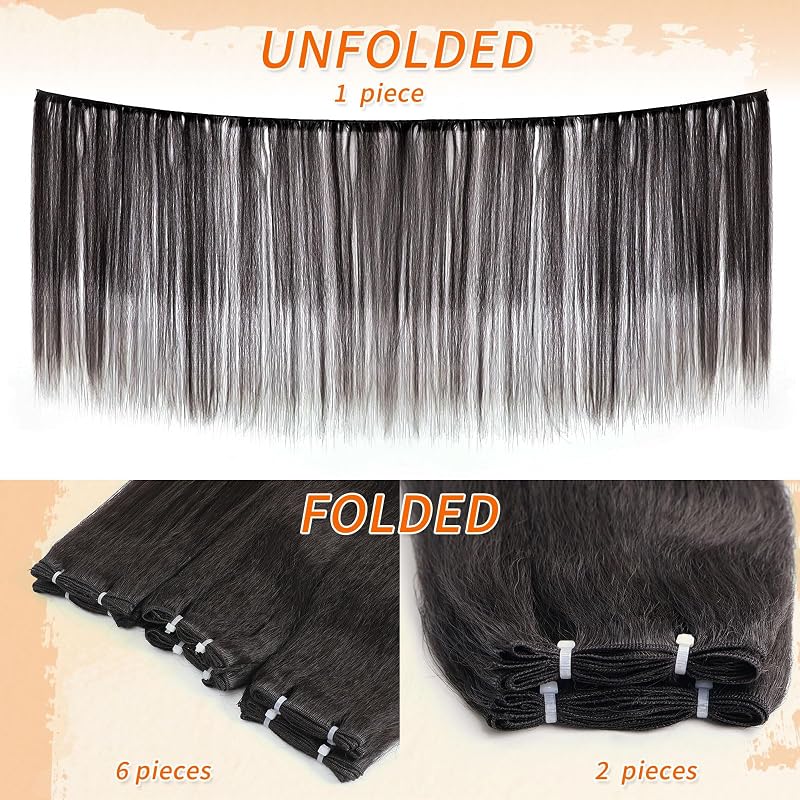 xrngrng 6 Bundles Yaki straight bundles hair – Heat resistant soft natural look