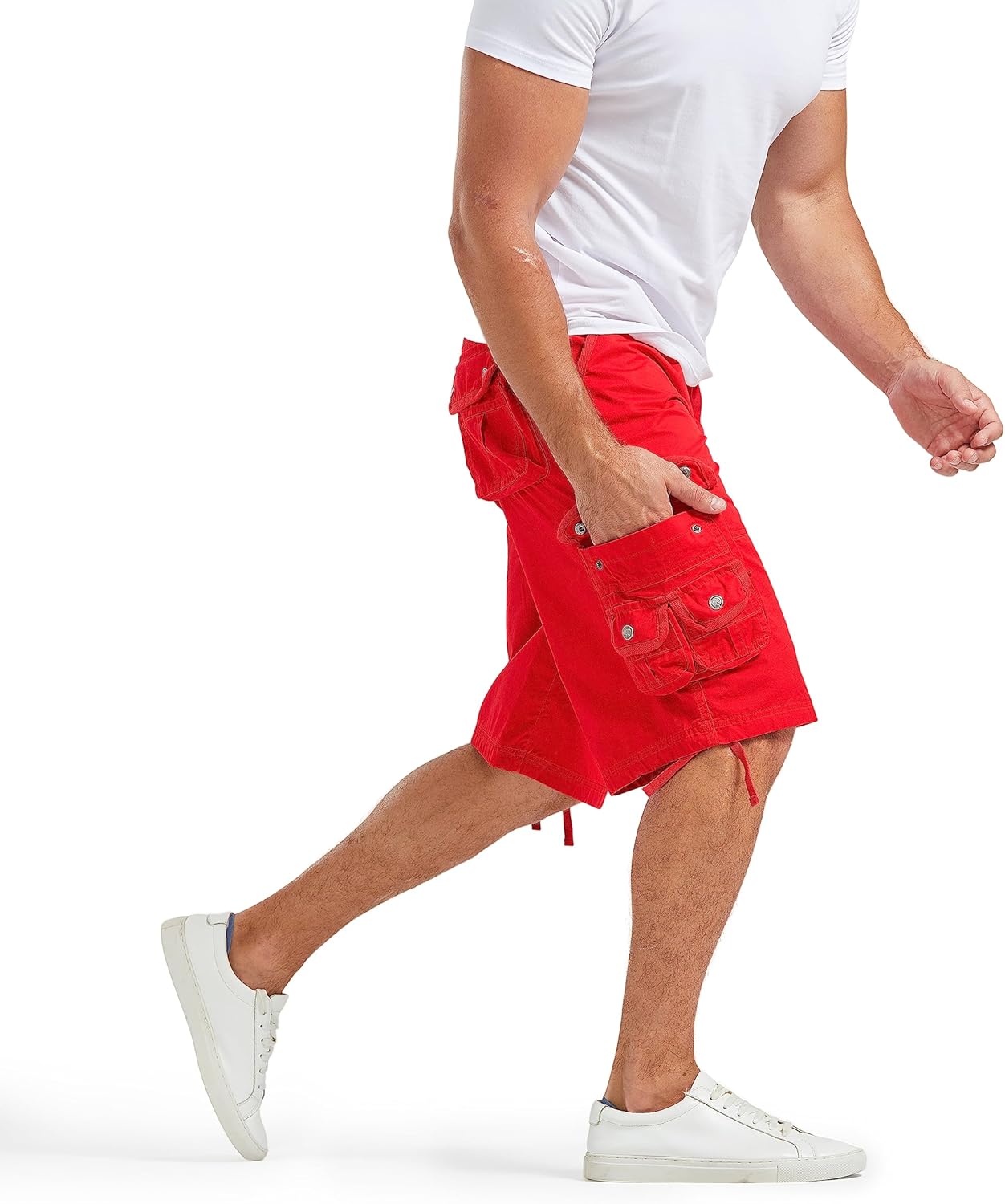 Mens Cargo Shorts for Men Hiking Shorts Men's Casual Outdoor Lightweight with Multi Pockets Cotton Loose Fitting - Image 3