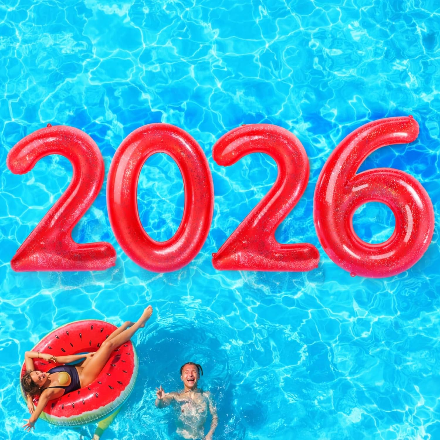 HyDren 48" Huge Graduation Pool Float 2026 Grad Prom Inflatable Letter Giant Party Decorations Floating Numbers Letters for Pool Beach Class of 2026 Party Decor