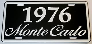 1976 76 Monte Carlo Year Metal License Plate Novelty Reproduction Sign 6x12 Fits Chevy Chevrolet SS Super Sport Turbo V8 305 350 400 Hot Rod Muscle Car Custom Classic Garage Man Cave Wall Art Gift