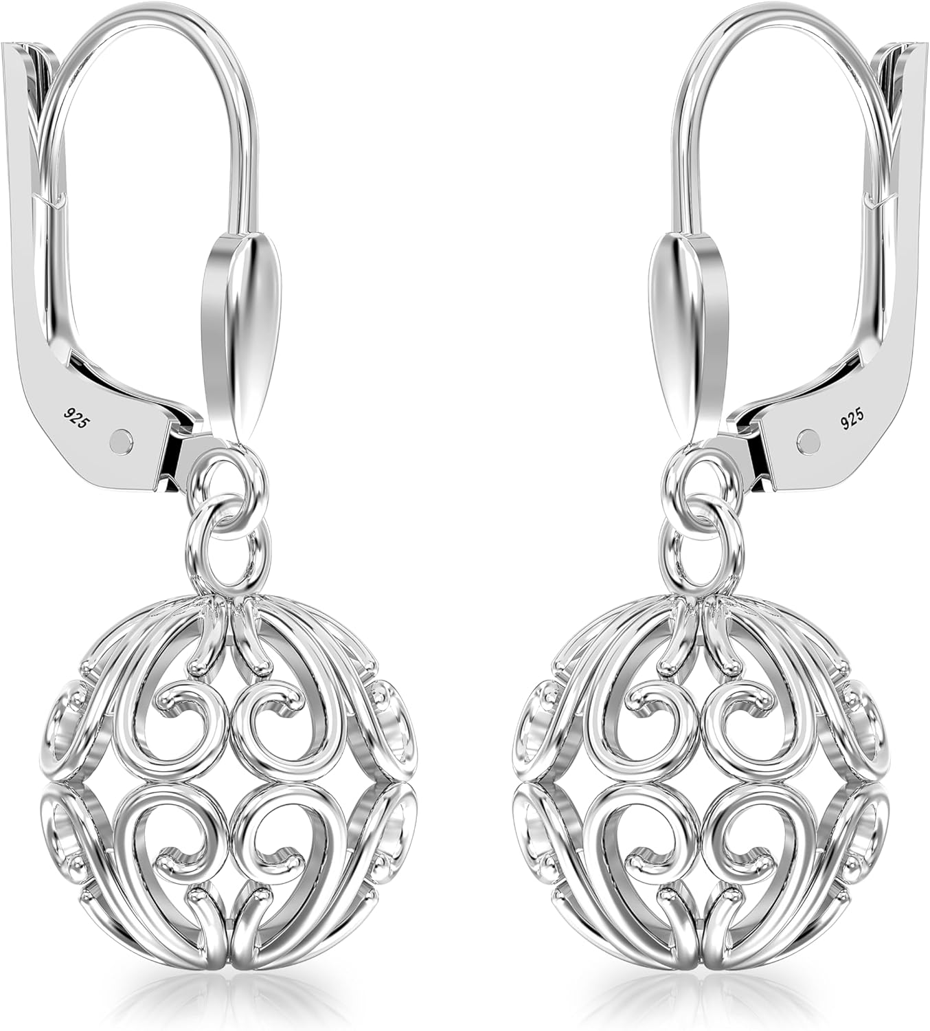 LeCalla 925 Sterling Silver Leverback Drop Earrings Lightweight Bohemia Teardrop Drop Dangle Earring for Women - Image 2