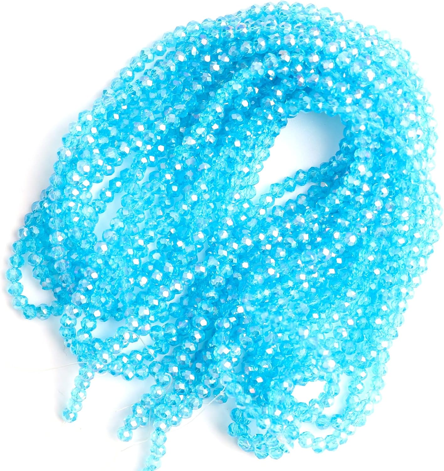GLAMEFOUR 1800-Pack 2mm Glass Beads Assortment - 20 Colors, Faceted Rondelle For Jewelry Making