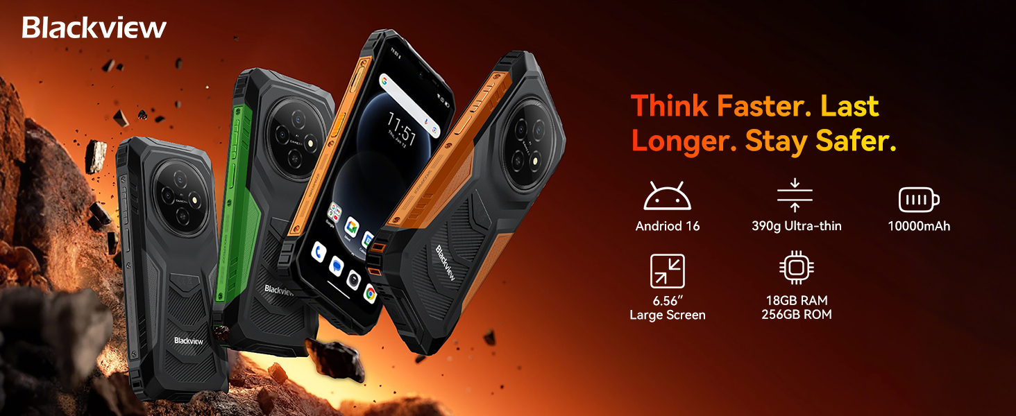 Amazon.com: Blackview Rugged Phone 18GB+256GB 2TB Expand 10000mAh