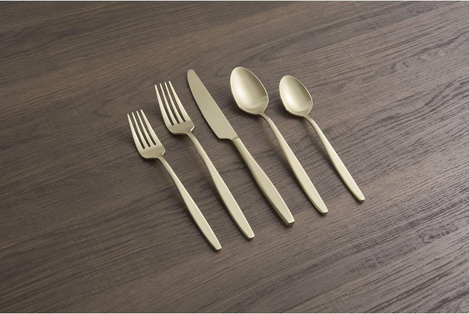 Cambridge Silversmiths Nylah Champagne Satin 20-Piece Flatware Set, Service for 4