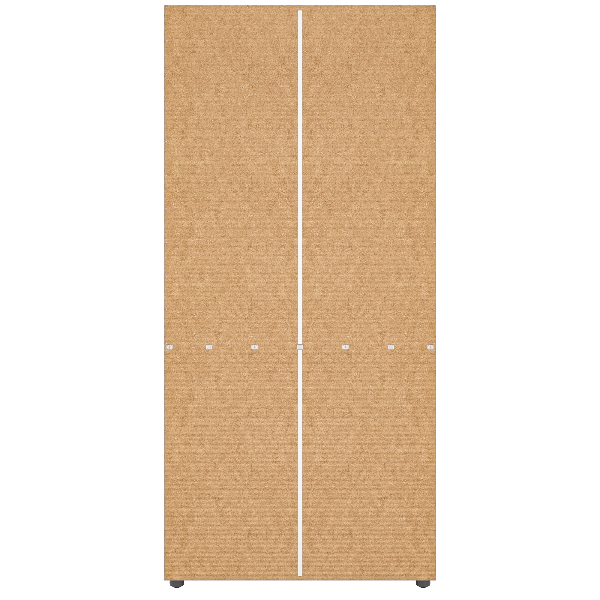 KOMTO Kleiderschrank Klein in Weiß - Schrank Schlafzimmer Kinderzimmer Mehrzweckschrank mit 2-türig & 3 Schubladen Garderobenschrank Flur | Drehtürenschrank Cube 90 x 192 x 53 cm