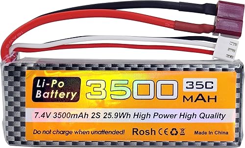 Miniatura 5 de sea jump 2 unids 7.4V 35C 3500mah T Plug XT60 Plug Li batería para WLTYOS 104001 104002 144010 144001 124018 124019 MJX 14301 14302 14210 14210