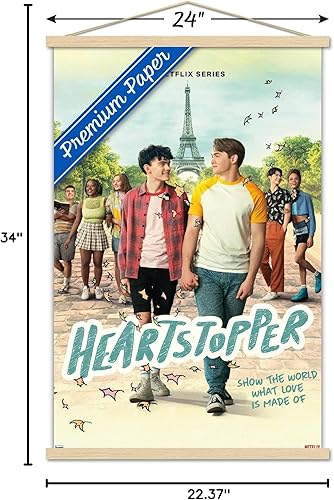 Miniatura 7 de Trends International Netflix Heartstopper Season 2 - Póster de pared de una hoja, 22.37 x 34.00 pulgadas, paquete de impresión premium y colgador de