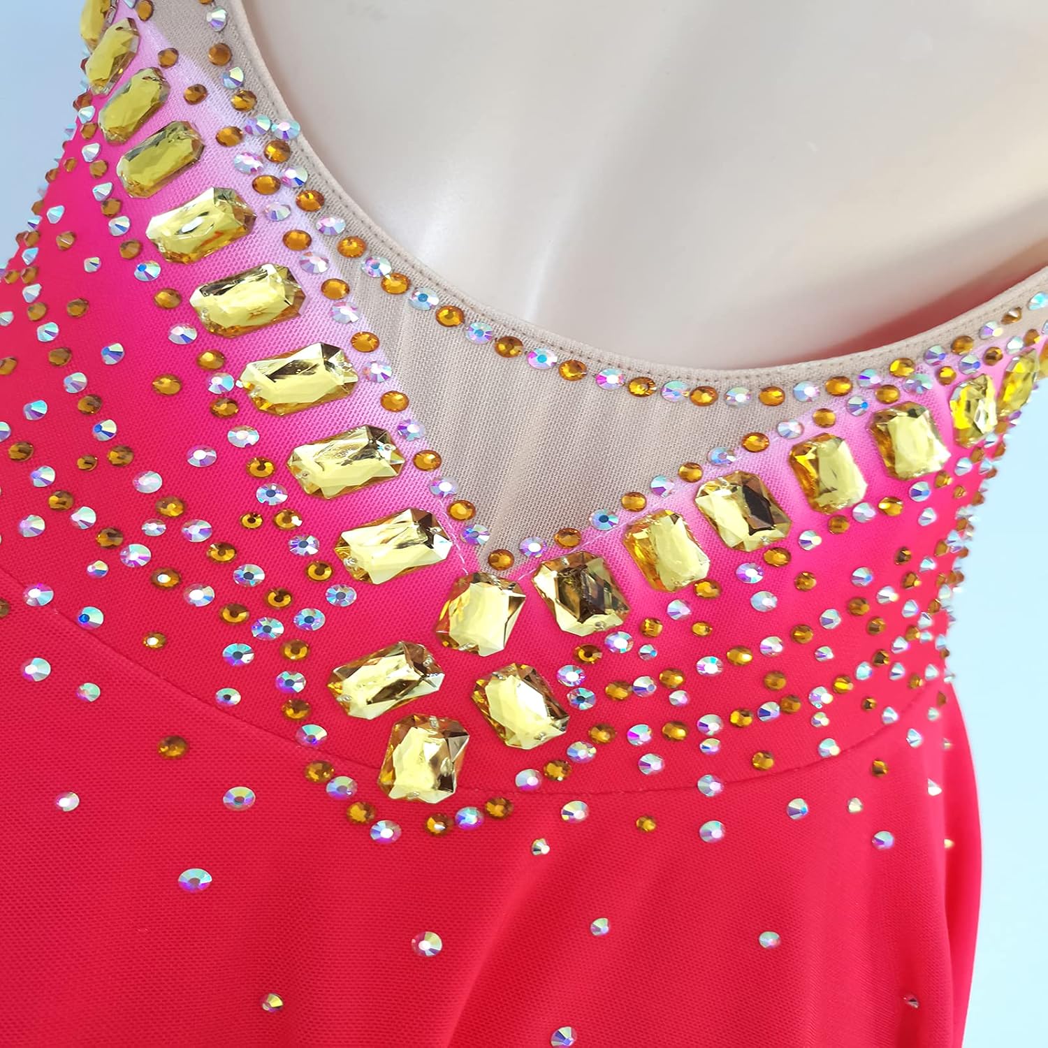 Pink Girl Figure Skating Performance Costume Elegant for Women Stunning Design