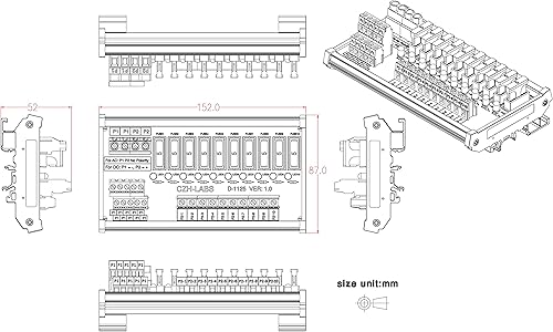 Miniatura 5 de Electronics-Salon Montaje en carril DIN 10 posiciones de distribución de energía placa del módulo de fusible, para ACDC 5  32V