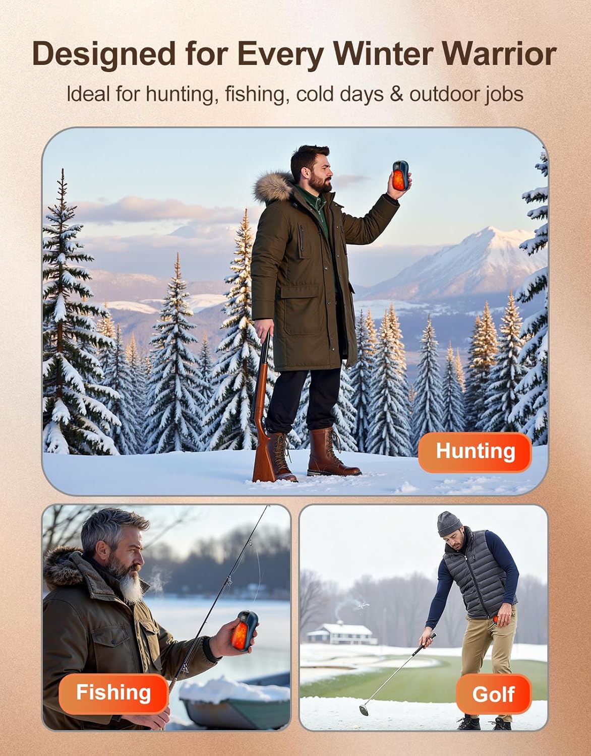 AI Dual-Sided Hand Warmers Rechargeable 2 Pack, 10000mAh 1S Ultimate Fast Heating Electric Hand Warmer with UL Certified, Portable Pocket Heater Gifts for Men Women Christmas Hunting Golf Camping