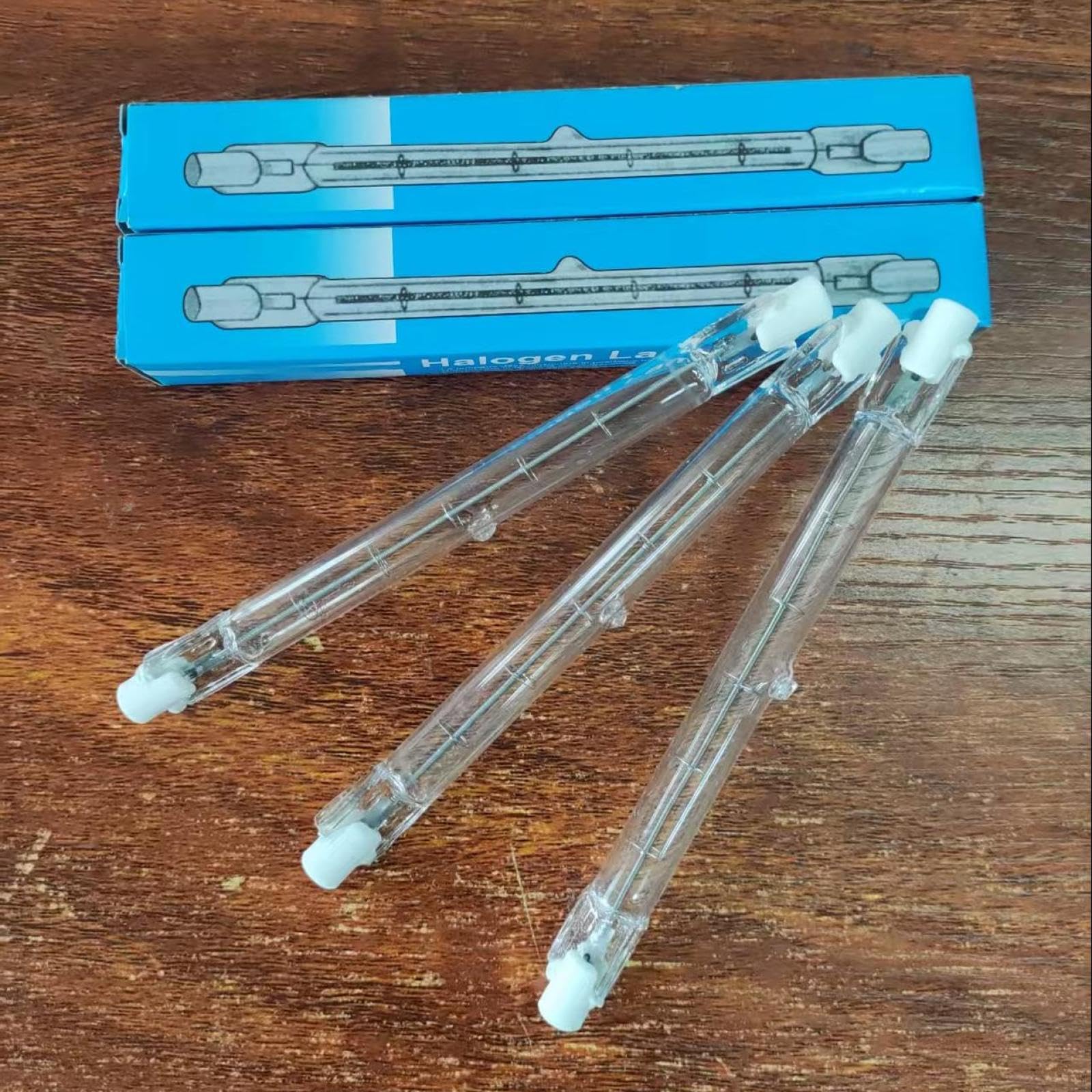 Ampoule halogène R7S 5PCS - 500W/1000W Ampoules à double extrémité (125mm T3 J-Type) 2900K Dimmable pour l’éclairage commercial/extérieur 125MM-230V-1000W 10PCS