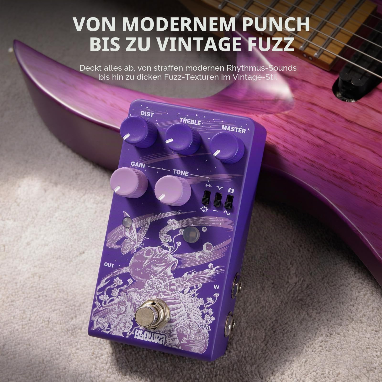 Gnash Dual-Channel Analog Distortion Pedal | Seriell/Parallel High-Gain Drive mit Wavefolder & Mid-Cut | Vollanaloges Through-Hole-Design für Profi-Pedalboards | Serie/Parallel High - Gain Drive Channels mit True Bypass - für Bass & E-Gitarre, für Metal,