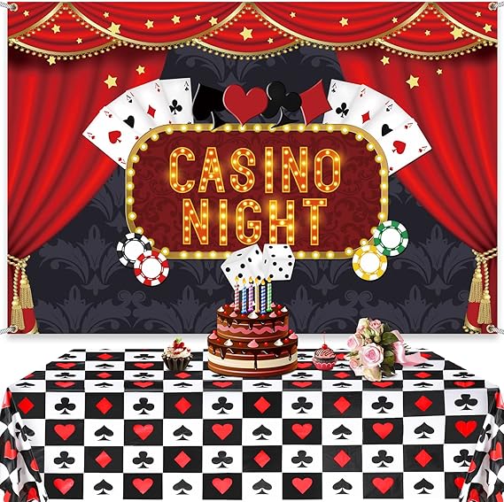 Irenare 2 Set Casino Theme Party Decorations Include Casino