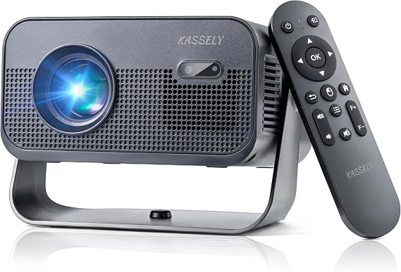 Portable Mini Projector, 720P Native HD with WiFi 6 & Bluetooth 5.2, 4K