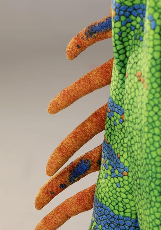 Toddler Green Iguana Costume for Kids with Jumpsuit and Headpiece | Lizard Reptile Halloween Animal Outfit