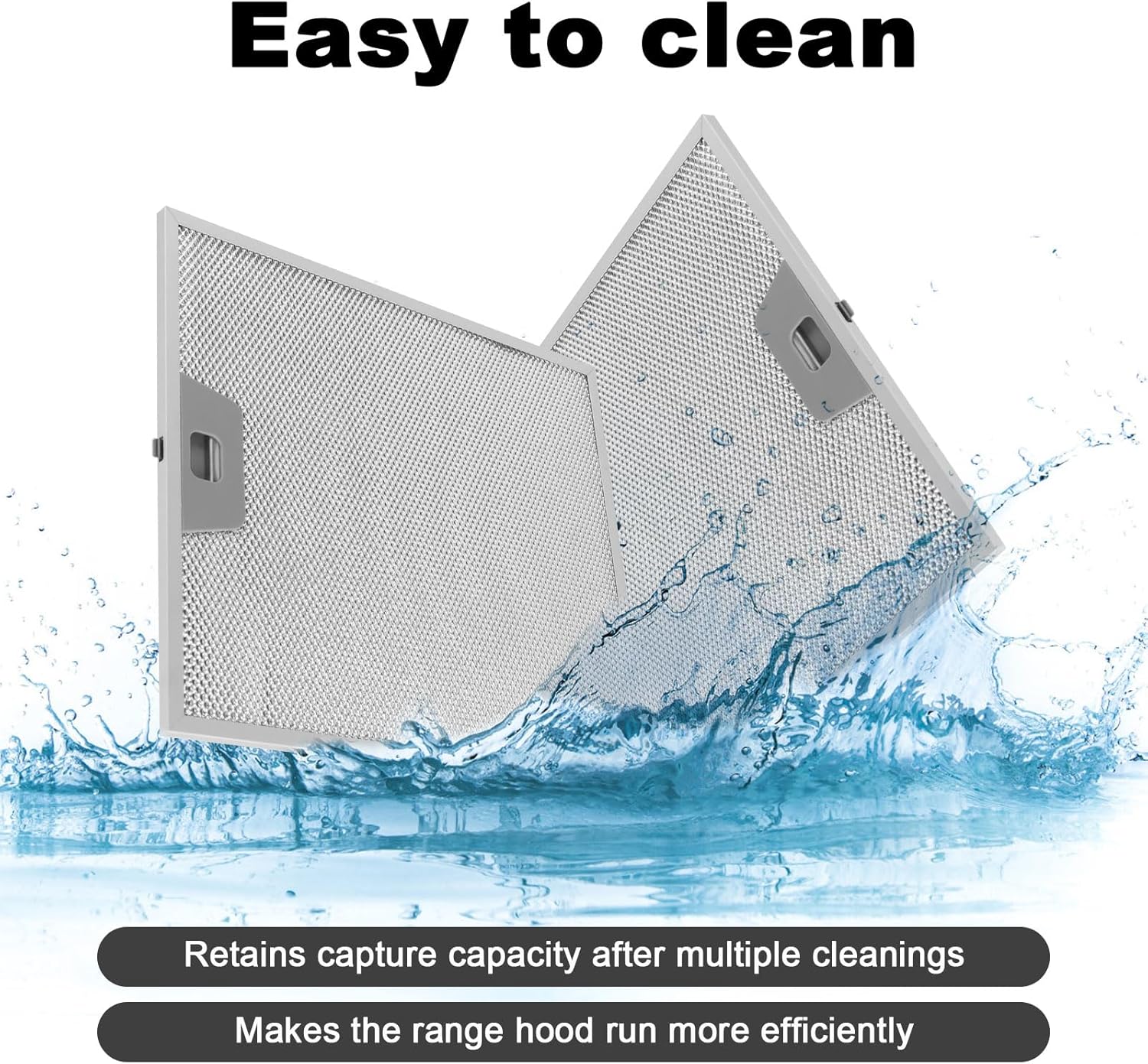 2pcs WB02X24871 Range Hood Filter Replacement, Range Hood Grease Filter Aluminum kitchen Cooker Hood Accessories for GE JVW5361EJ1ES JVW5361EJ2ES JVW5361SJ1SS JVW5361FJ1DS JVW5361BJITS