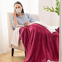 Vista 127 de Bedsure Manta de tamaño King de vellón sherpa para la cama, gruesa y cálida para el invierno, suave y mullida, grande, color lino, 108 x 90 pulgadas