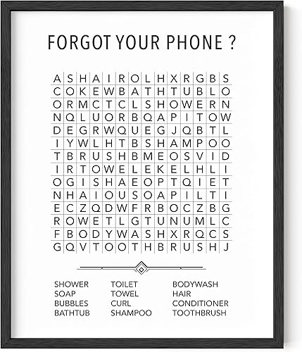 Miniatura 304 de HAUS AND HUES Decoración Divertida de Baño – Arte de Pared de Barba y Mullet, Letrero Humorístico de Baño, Impresión de Pared Divertida para Baño o