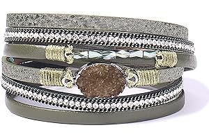 Women's Azora Leather Wrap Bracelets: A Boho Chic Statement