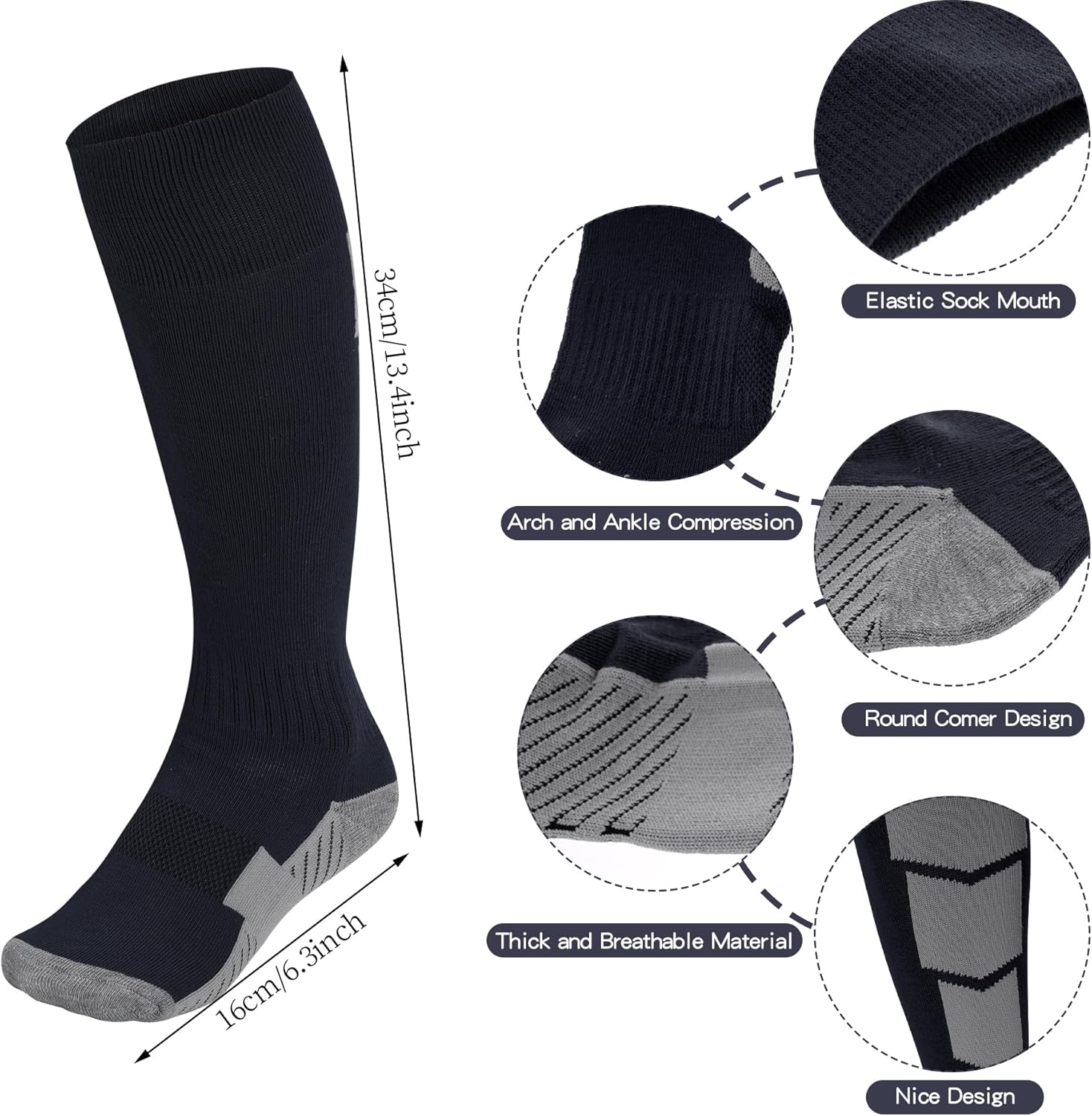 Dxhycc Youth Baseball Socks and Belt Combo Set Adjustable Softball Baseball Socks and Belt for Boys Girls - Image 2