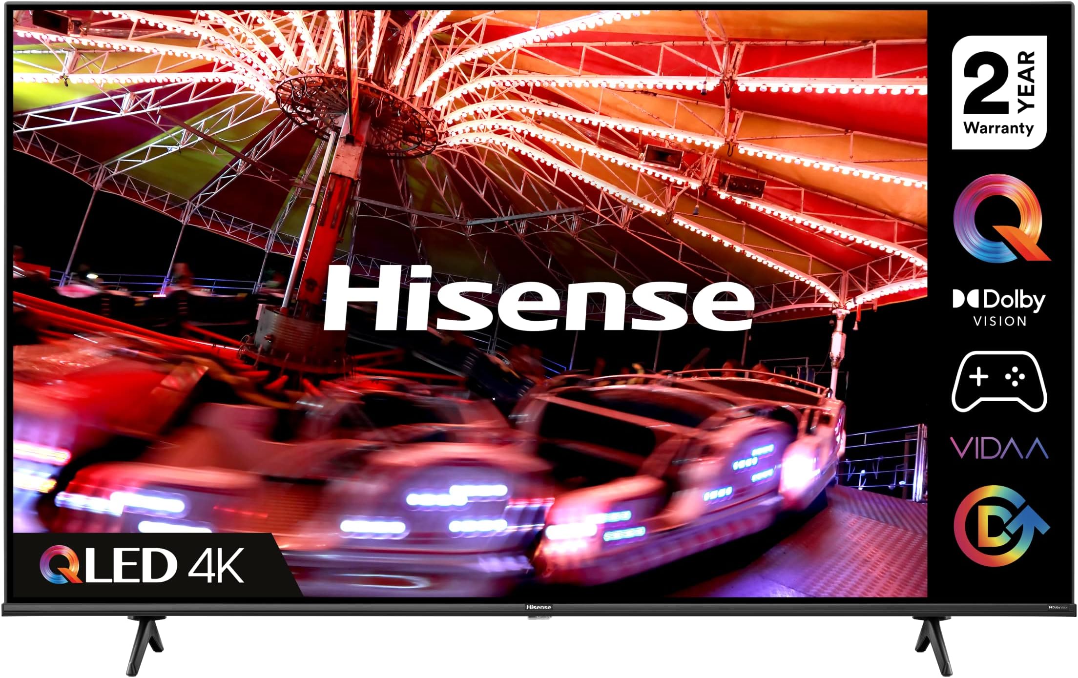 Hisense 70E7HQTUK QLED Gaming Series 70-inch 4K UHD Dolby Vision HDR Smart TV with YouTube, Netflix,Disney + Freeview Play and Alexa Built-in, Bluetooth and WiFi, TUV Certificated [Energy Class G]