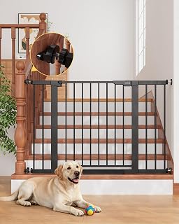 InnoTruth black baby gate for openings from 29.6 to 44.6 inches