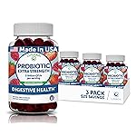 Lunakai USA Made Probiotic Gummies - 5 Billion CFUs, Vegan, Non-GMO, Gluten-Free - Digestive & Immune Support for Women & Men - 3 Pack