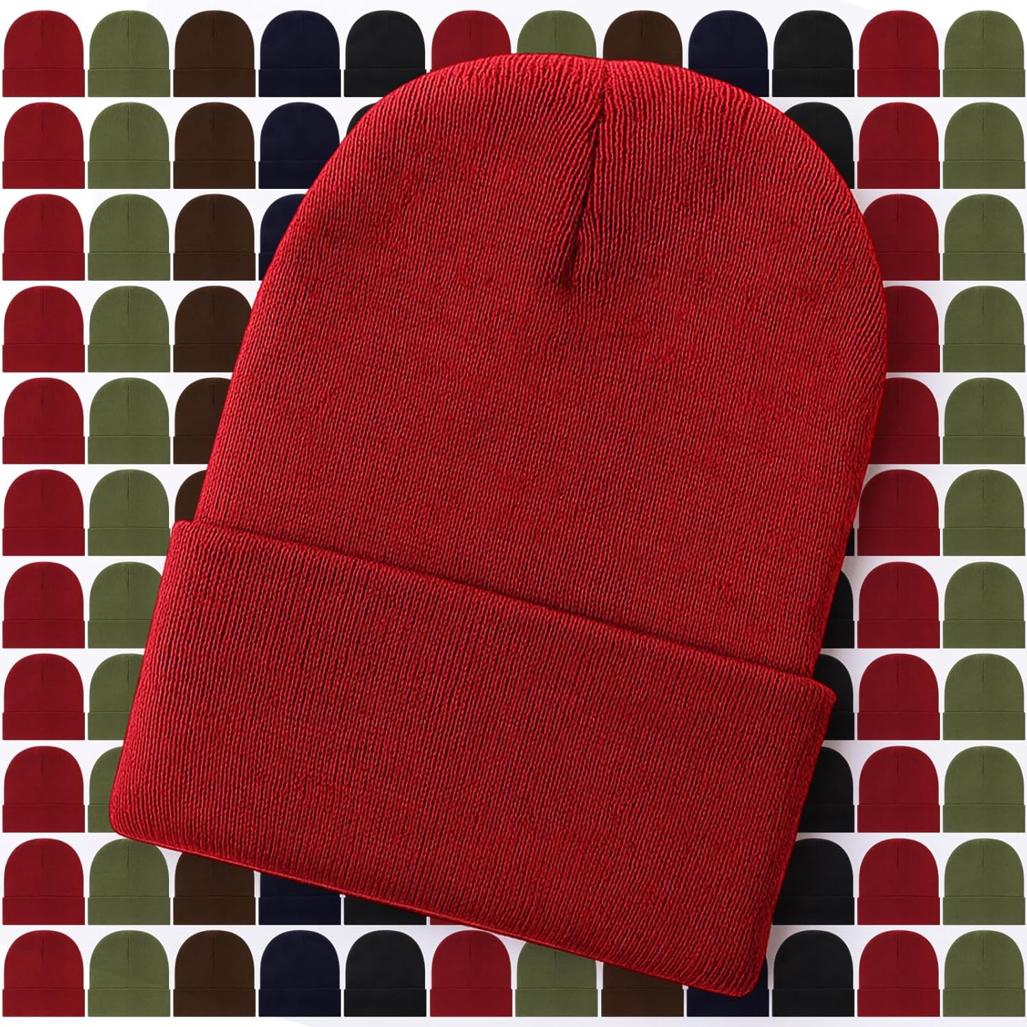 Toulite Bulk Winter Beanies for Homeless Donation Unisex Warm Knitted Beanie Hats Skull Cap