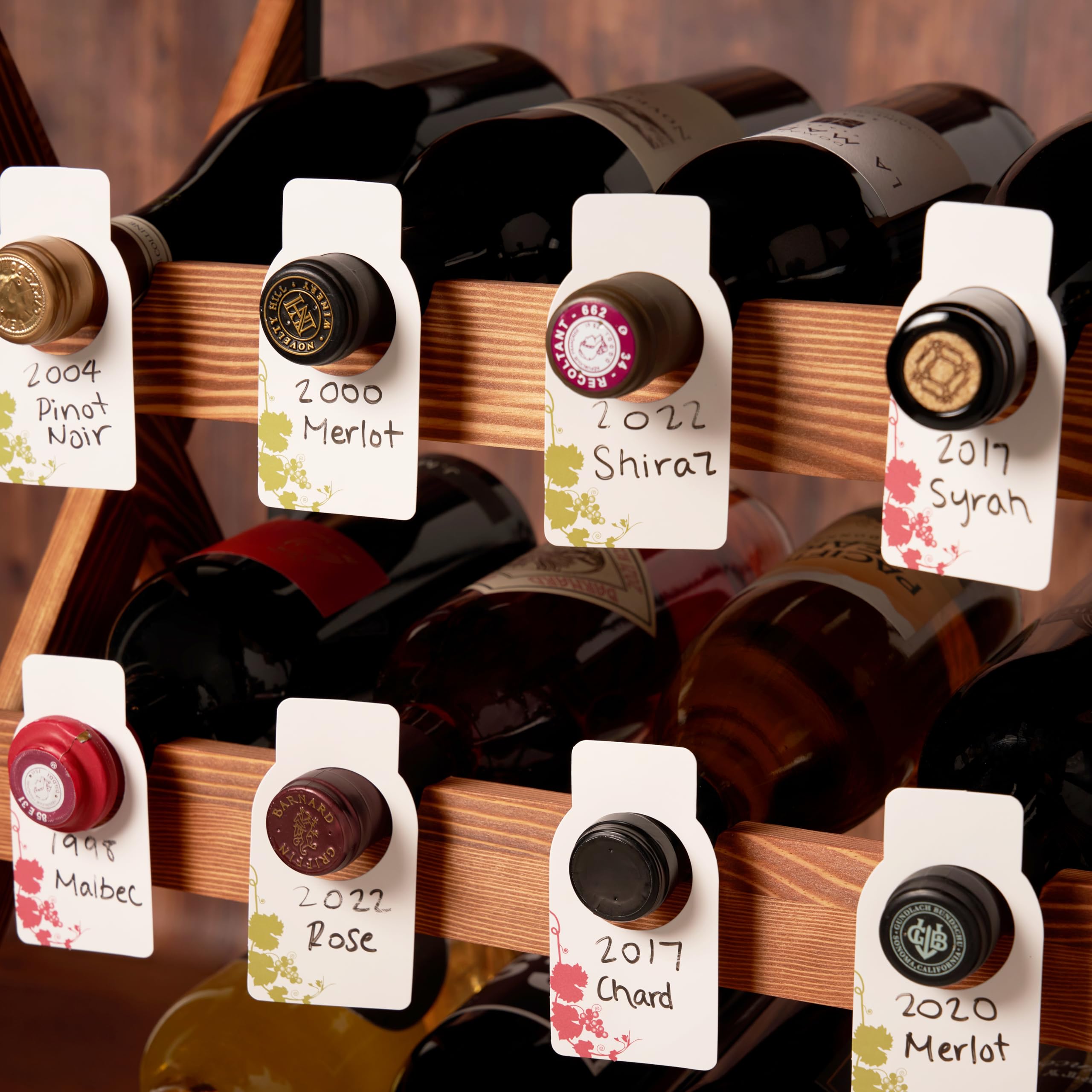 Amazon | True Vintner: ワインセラータグ ワインボトルネックラベル