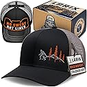 LARIX GEAR LARIX Trucker Hat Men - Mens Hats with Mesh Back, Snapback, Value Bundle with Hat Sweat Liner and Gift Box, Mens Trucker Hats