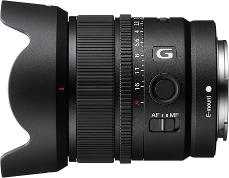 Sony E 15 mm F1.4 G APS-C Geniş Diyaframlı Geniş Açılı G Lens Prime Lens, SEL15F14G, Siyah