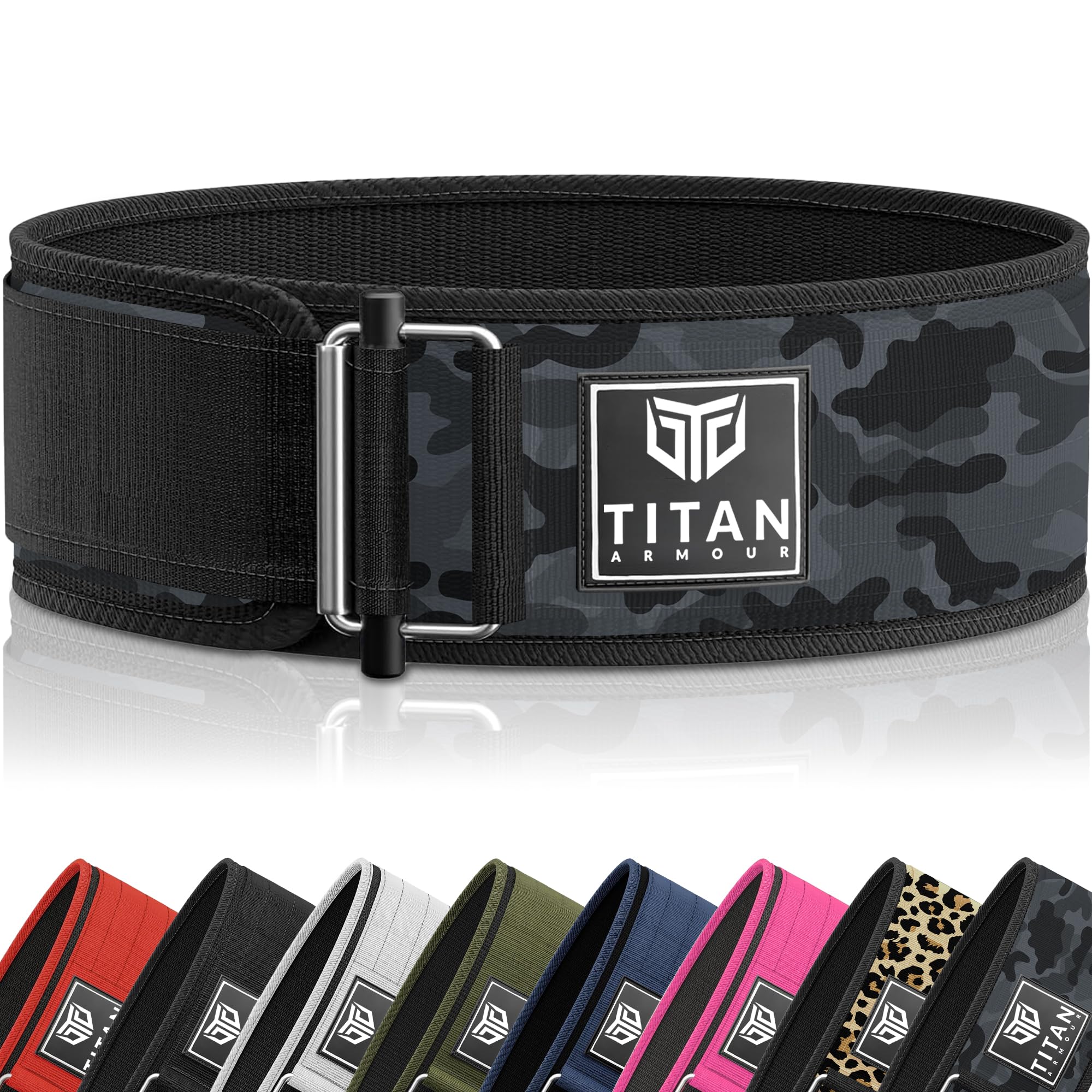 Premium Self-Locking Weight Lifting Belt | Gym belt: Crossfit, Powerlifting, Deadlift, Olympic Lifts, Squats | Functional Weightlifting Belt | Men & Women | UK Brand