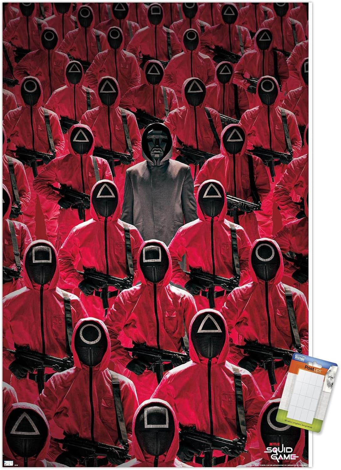 Trends International Netflix Squid Game - Key Art Wall Poster, 22.375" x 34", Premium Poster & Mount Bundle