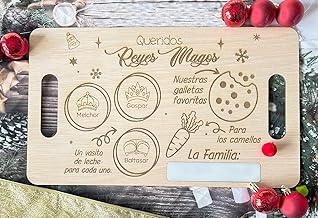 2 in 1 Christmas Tray, Three Wise Men and Santa Claus, Welcome Tray for Leaving Water, Milk, Carrots and Cookies.