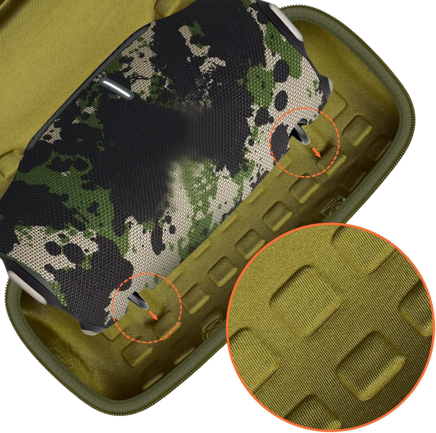 Case Compatible with JBL Xtreme 4/3 Portable Waterproof Wireless Bluetooth Speaker. Travel Carrying Storage Organizer with Holder for Adapter (Box Only) -Black - Image 4