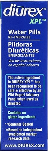 Miniatura 4 de Diurex XPL - Pastillas de agua reenergizantes - Alivia la hinchazón y la fatiga - 22 unidades