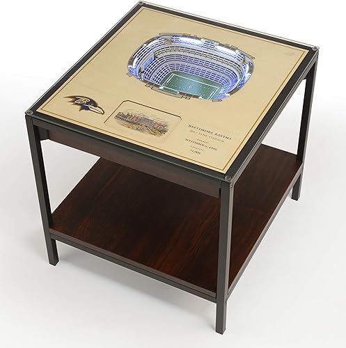 Miniatura 1 de YouTheFan NFL StadiumViews - Mesa auxiliar iluminada de 25 capas