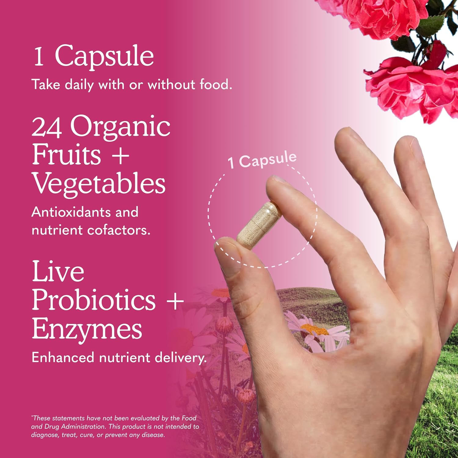 Multivitamin Garden of Life Raw One Mujeres - 75 Capsulas Alimentos Integrales Probioticos 6