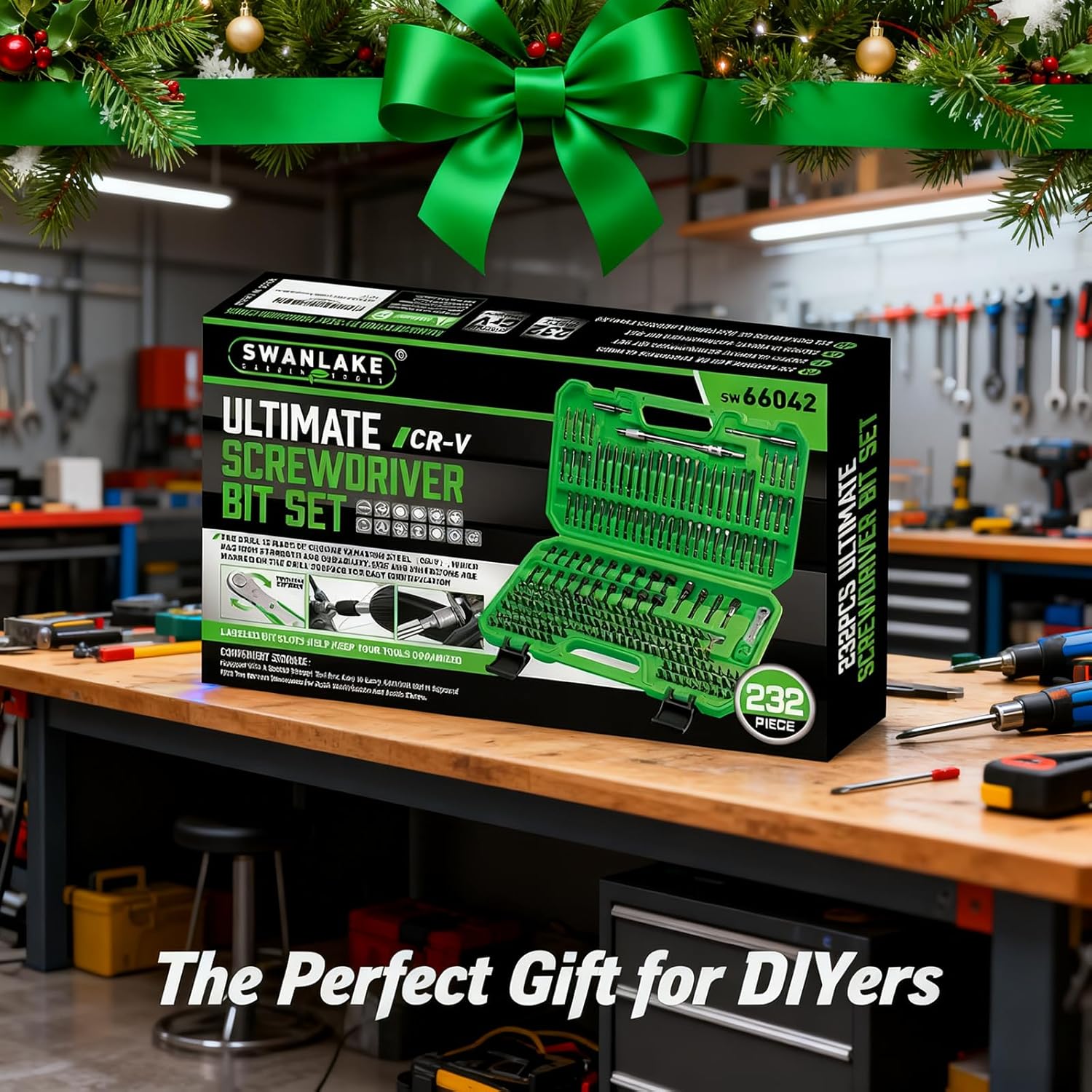 SWANLAKE 232-Piece Ultimate Screwdriver Bit Set, Cr-V Impact Driver Bit Set, Includes Security Bits, Nut Driver, Ratchet Wrench and Bits Holder - Image 9