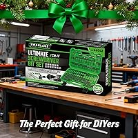 Vista 9 de SWANLAKE 232-Piece Ultimate Screwdriver Bit Set, Cr-V Impact Driver Bit Set, Includes Security Bits, Nut Driver, Ratchet Wrench and Bits Holder