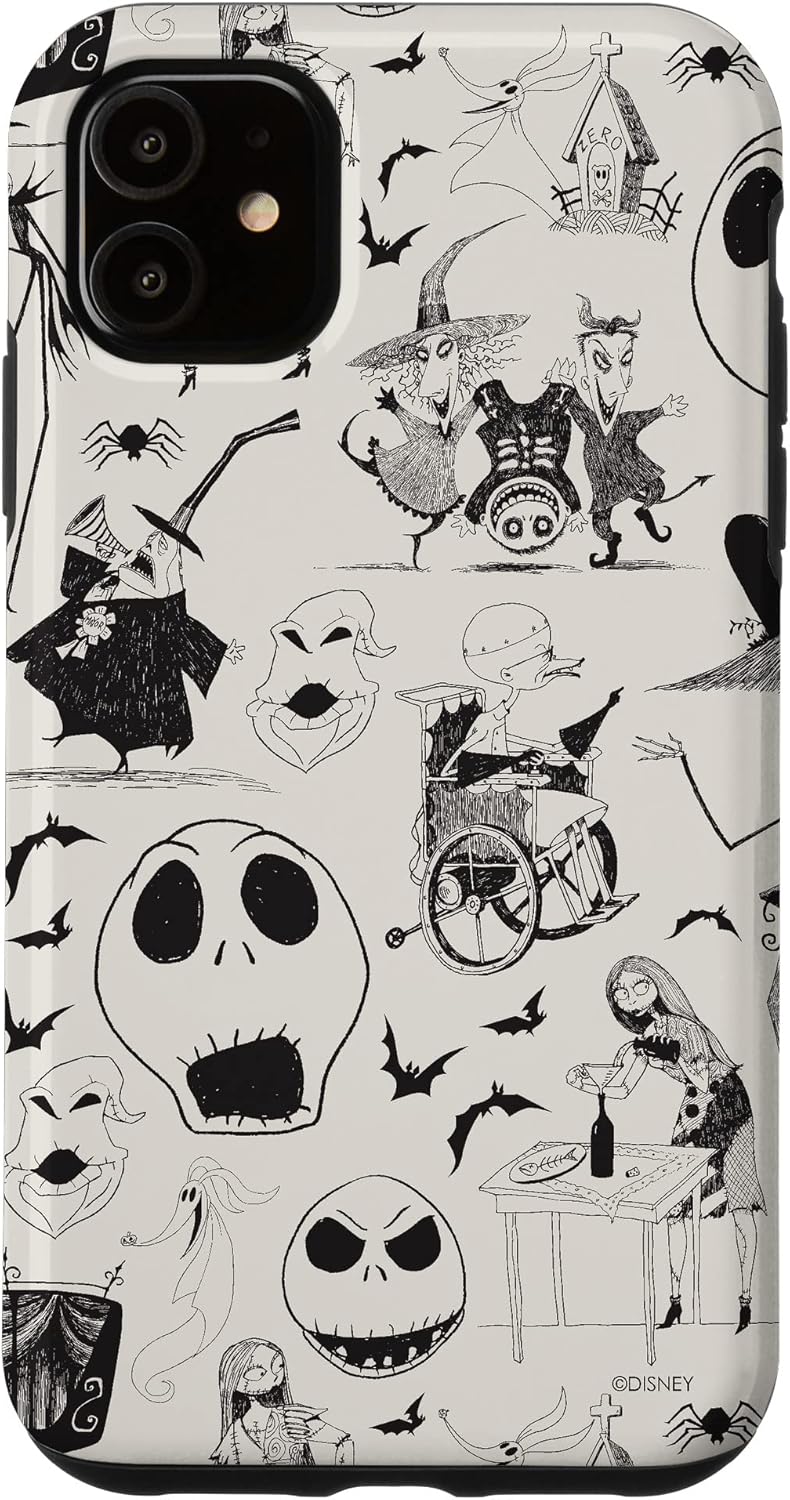 Tim Burton's The Nightmare Before Christmas Ink Print Case for iPhone 17 Pro Max
