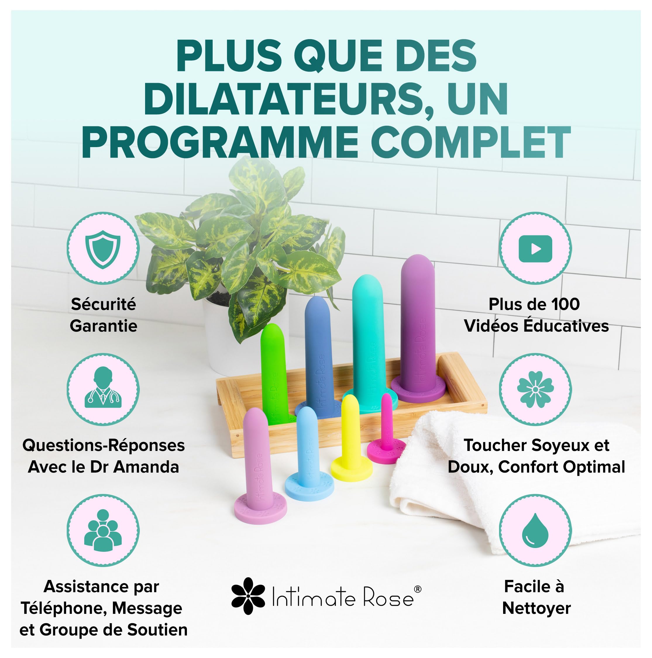 Dilatateurs Vaginaux Taille 5–8 (4 Pièces) – Dilatateur Vaginal en Silicone Médical pour Thérapie Intime Douce et Rééducation du Plancher Pelvien