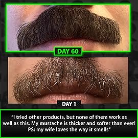 Biotin Beard Balm for Men - 2X Thickening for Beard and Mustache - Organic Mustache Wax with Castor Oil & Meadowfoam - Hydrating Facial Hair Growth Balm & Leave-In Conditioner