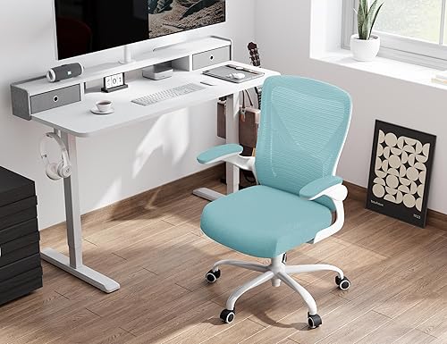 Miniatura 7 de Silla de oficina ergonómica silla de escritorio de malla con soporte lumbar ajustable de 330 libras, sillas de juegos de computadora con respaldo