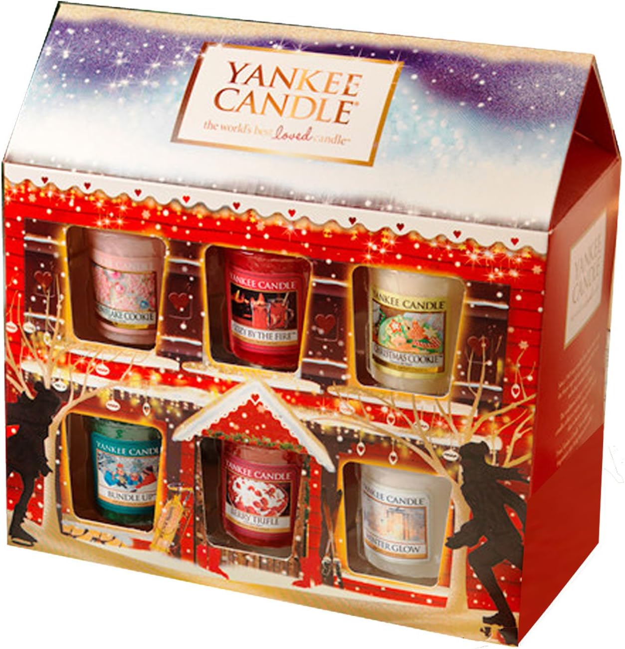 Yankee Candle Official Christmas 2015 Gift Set 12 Festive Votive House