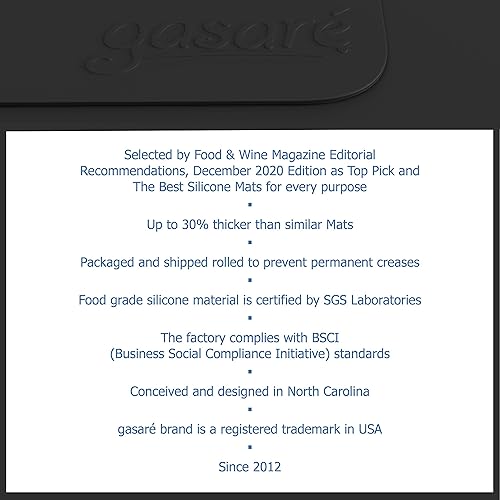Miniatura 48 de Gasare - Juego de 2 manteles de silicón extra grandes, extra gruesos, protectores de encimeras, resistentes al calor, antiderrapantes, impermeables