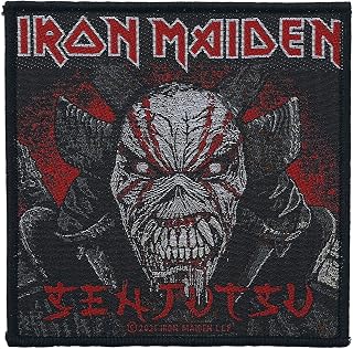 Iron Maiden Patch Senjutsu Back Cover Band Logo Official Black Woven