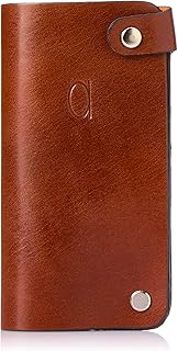 الفا ليثر كو. محفظة جلدية بمشبك اغلاق مستطيلة لحمل بطاقات الائتمان للرجال