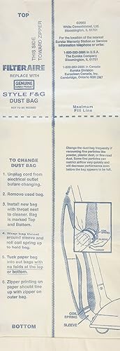 Eureka 57695C Style FG Premium Bolsas de vacío de filtración paquete de 3